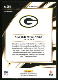 Xavier McKinney 2025 Panini Select #266 Green and Yellow Prizm Shock