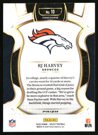 RJ Harvey 2025 Panini Select #10 Black and Red Prizm Shock Rookie