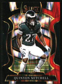 Quinyon Mitchell 2025 Panini Select #92 Black and Red Prizm Shock