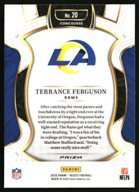 Terrance Ferguson 2025 Panini Select #20 Black and Red Prizm Shock Rookie