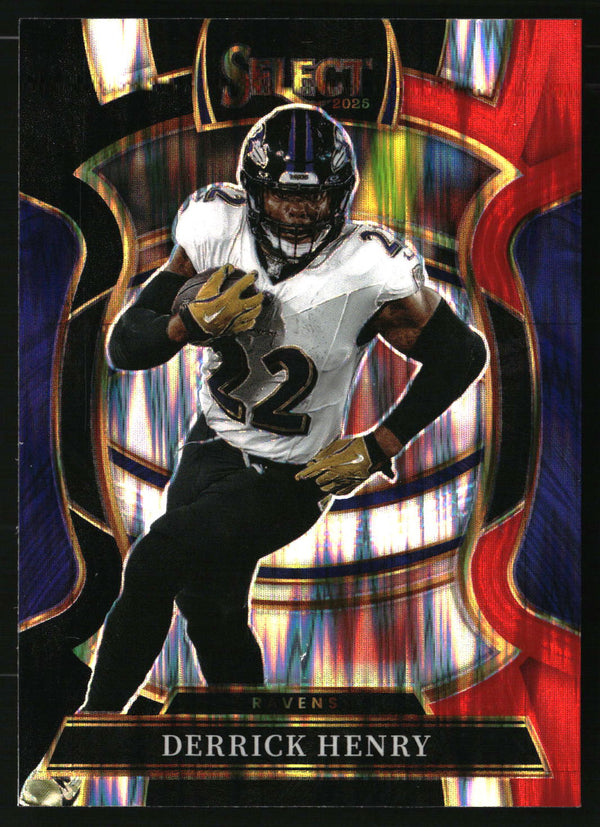 Derrick Henry 2025 Panini Select #60 Black and Red Prizm Shock
