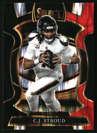 C.J. Stroud 2025 Panini Select #34 Black and Red Prizm Shock