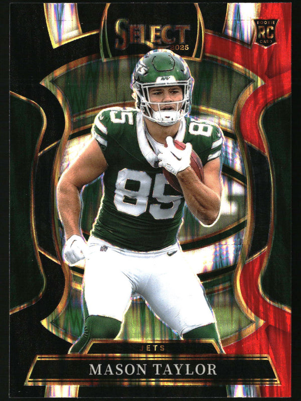 Mason Taylor 2025 Panini Select #76 Black and Red Prizm Shock Rookie