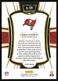 Chris Godwin 2025 Panini Select #139 Black and Red Prizm Shock