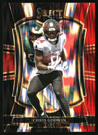Chris Godwin 2025 Panini Select #139 Black and Red Prizm Shock