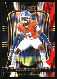 Patrick Surtain II 2025 Panini Select #111 Black and Red Prizm Shock