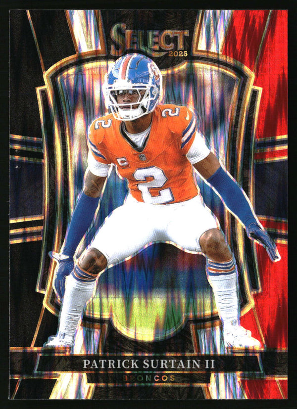 Patrick Surtain II 2025 Panini Select #111 Black and Red Prizm Shock