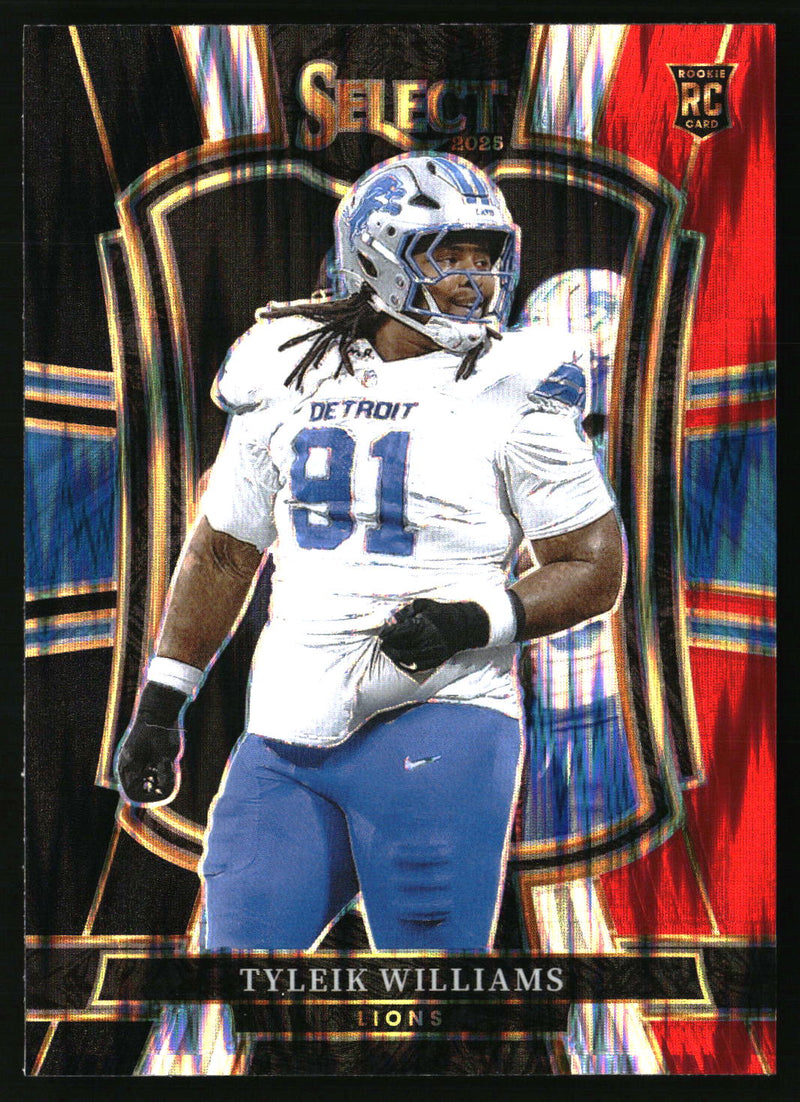 Tyleik Williams 2025 Panini Select #169 Black and Red Prizm Shock