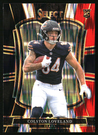Colston Loveland 2025 Panini Select #172 Black and Red Prizm Shock Rookie