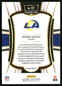 Byron Young 2025 Panini Select #121 Black and Red Prizm Shock