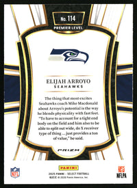 Elijah Arroyo 2025 Panini Select #114 Black and Red Prizm Shock