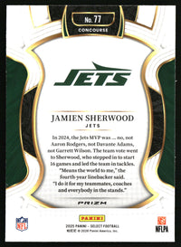 Jamien Sherwood 2025 Panini Select #77 Black and Red Prizm Shock