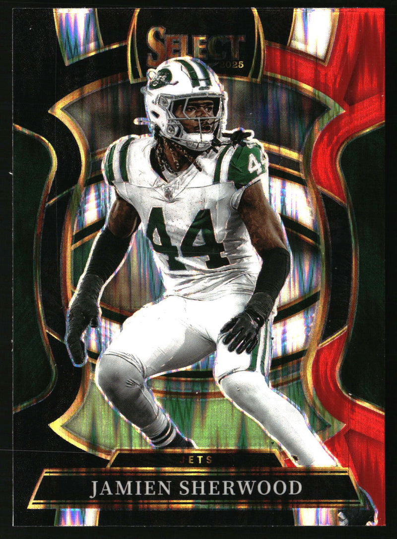 Jamien Sherwood 2025 Panini Select #77 Black and Red Prizm Shock