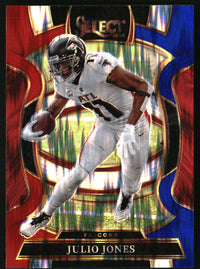 Julio Jones 2025 Panini Select #49 Red and Blue Prizm Shock