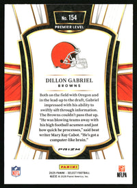 Dillon Gabriel 2025 Panini Select #154 Black and Red Prizm Shock Rookie