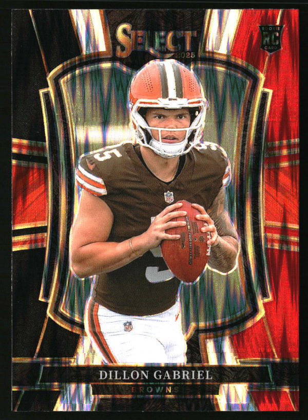Dillon Gabriel 2025 Panini Select #154 Black and Red Prizm Shock Rookie