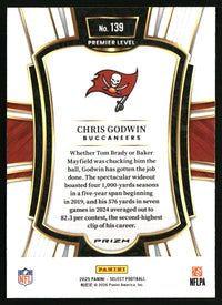 Chris Godwin 2025 Panini Select #139 Red and Blue Prizm Shock
