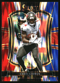 Chris Godwin 2025 Panini Select #139 Red and Blue Prizm Shock