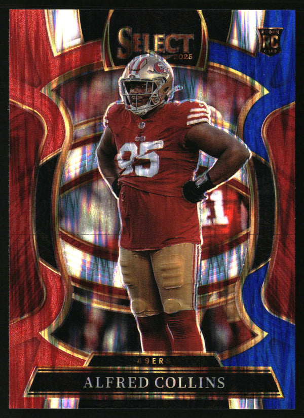 Alfred Collins 2025 Panini Select #17 Red and Blue Prizm Shock Rookie