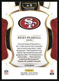 Ricky Pearsall 2025 Panini Select #16 Red and Blue Prizm Shock