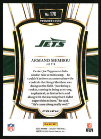 Armand Membou 2025 Panini Select #176 Red and Blue Prizm Shock Rookie