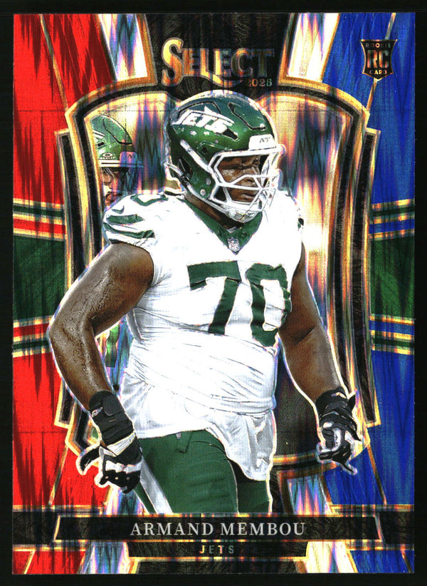 Armand Membou 2025 Panini Select #176 Red and Blue Prizm Shock Rookie