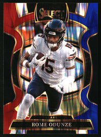 Rome Odunze 2025 Panini Select #74 Red and Blue Prizm Shock