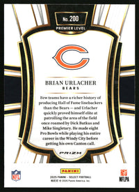 Brian Urlacher 2025 Panini Select #200 Red and Blue Prizm Shock