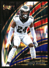 Andrew Mukuba 2025 Panini Select #291 Red and Blue Prizm Shock