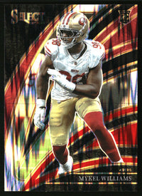Mykel Williams 2025 Panini Select #217 Black and Red Prizm Shock