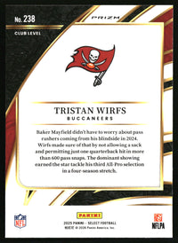 Tristan Wirfs 2025 Panini Select #238 Black and Green Prizm Shock