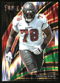 Tristan Wirfs 2025 Panini Select #238 Black and Green Prizm Shock