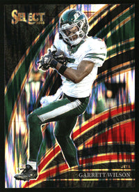 Garrett Wilson 2025 Panini Select #275 Black and Red Prizm Shock