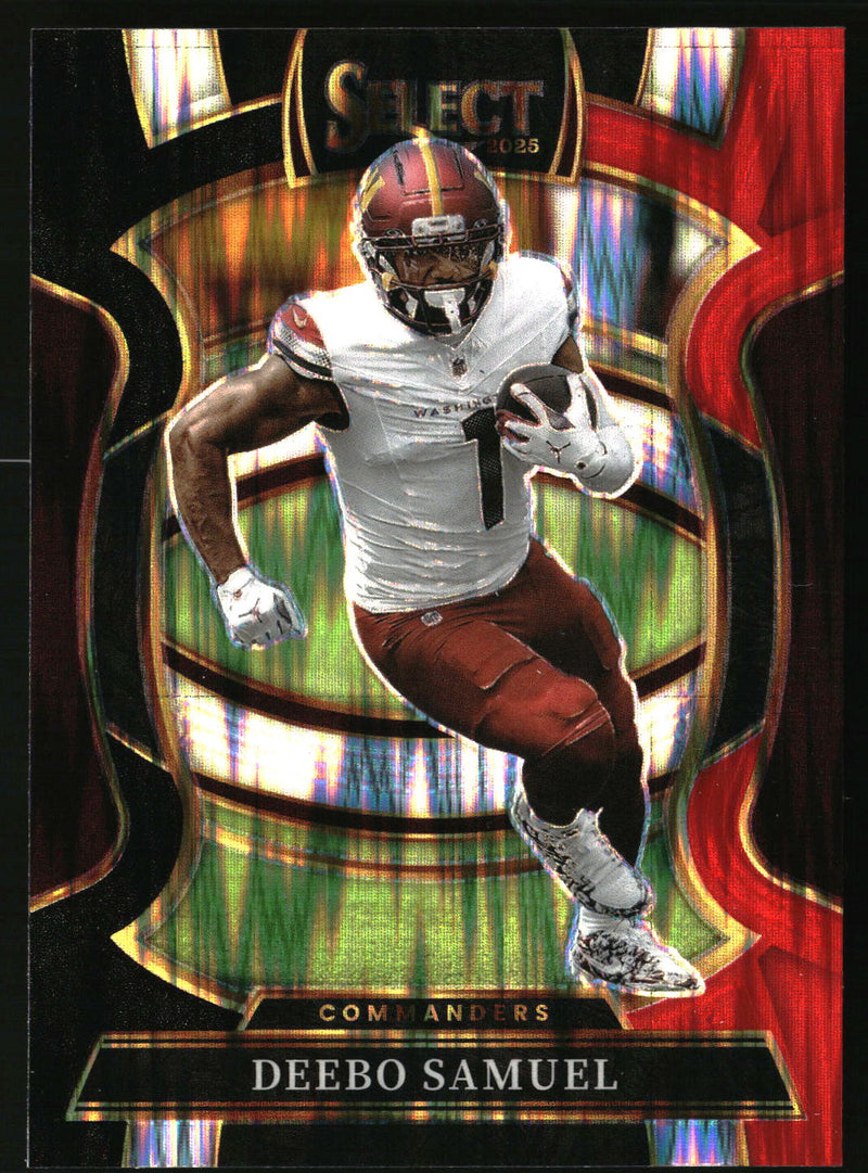 Deebo Samuel 2025 Panini Select #87 Black and Red Prizm Shock