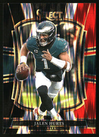 Jalen Hurts 2025 Panini Select #190 Black and Red Prizm Shock