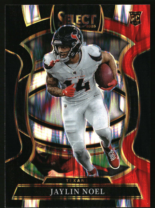 Jaylin Noel 2025 Panini Select #36 Black and Red Prizm Shock RC