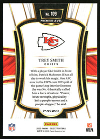 Trey Smith 2025 Panini Select #109 Black and Red Prizm Shock