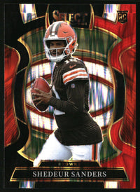 Shedeur Sanders 2025 Panini Select #54 Black and Red Prizm Shock RC