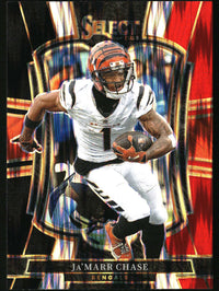 Ja'Marr Chase 2025 Panini Select #157 Black and Red Prizm Shock