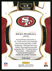 Ricky Pearsall 2025 Panini Select #16 Black and Green Prizm Shock