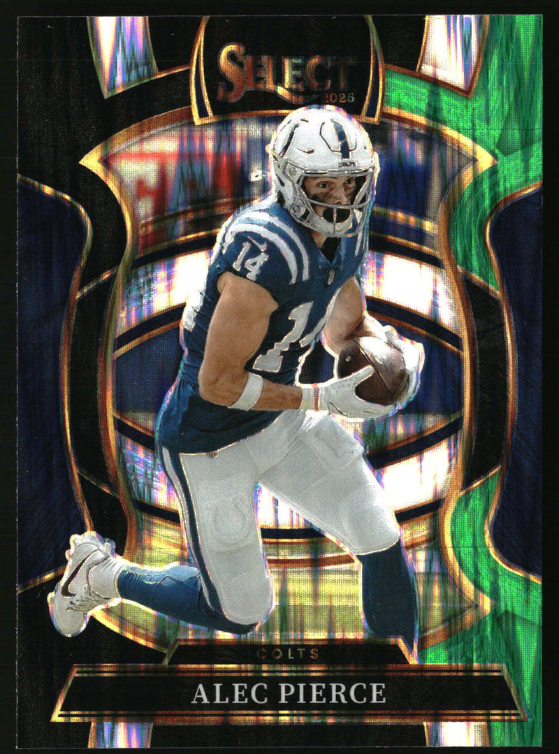 Alec Pierce 2025 Panini Select #32 Black and Green Prizm Shock