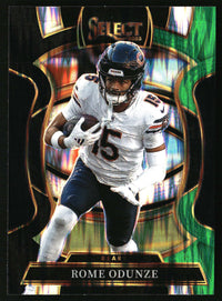 Rome Odunze 2025 Panini Select #74 Black and Green Prizm Shock