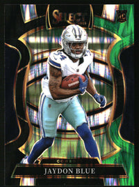 Jaydon Blue 2025 Panini Select #96 Black and Green Prizm Shock RC