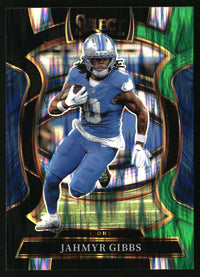 Jahmyr Gibbs 2025 Panini Select #71 Black and Green Prizm Shock