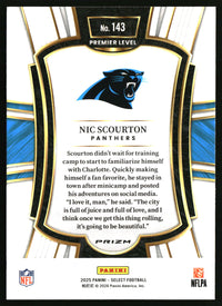 Nic Scourton 2025 Panini Select #143 Green and Yellow Prizm Shock