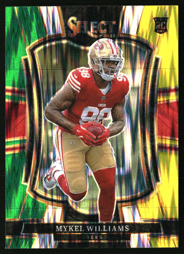 Mykel Williams 2025 Panini Select #116 Green and Yellow Prizm Shock RC