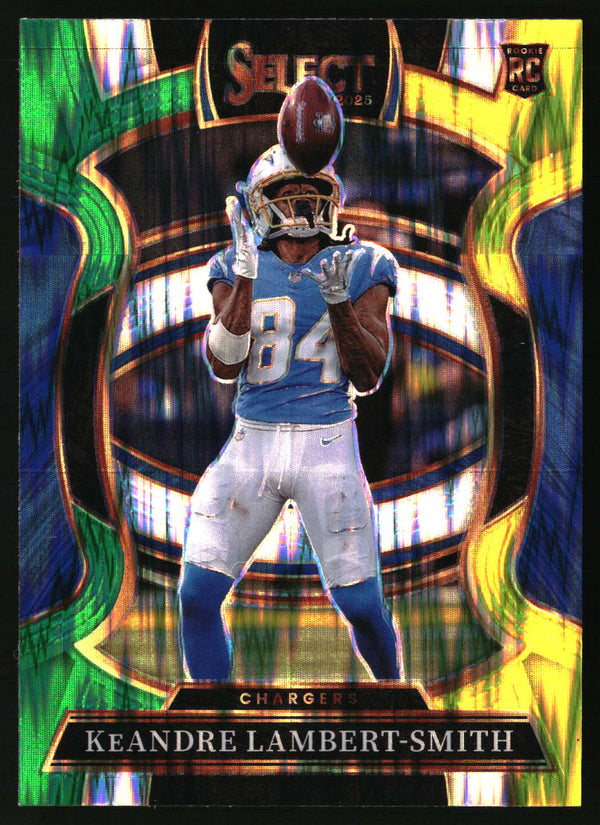 KeAndre Lambert-Smith 2025 Panini Select #3 Green and Yellow Prizm Shock RC