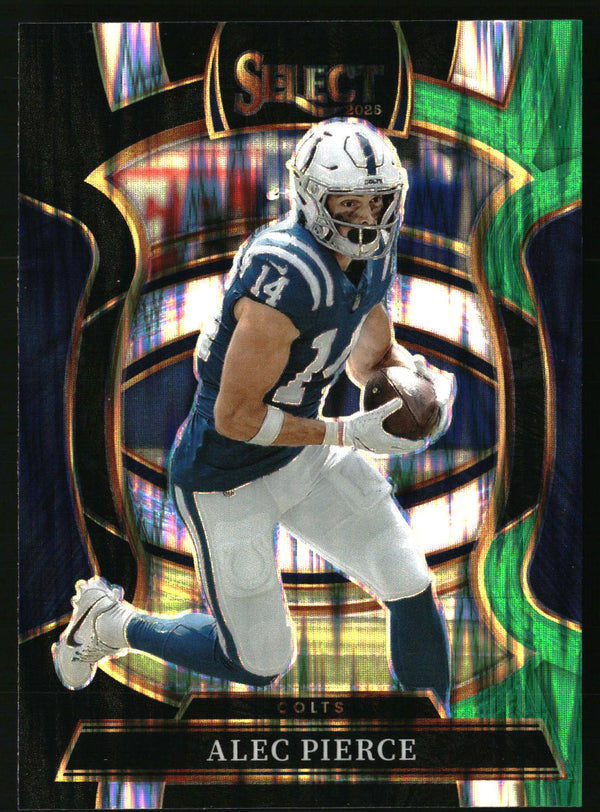 Alec Pierce 2025 Panini Select #32 Black and Green Prizm Shock