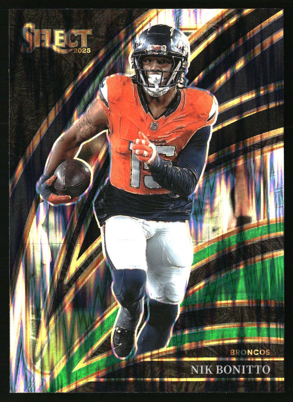 Nik Bonitto 2025 Panini Select #212 Black and Green Prizm Shock