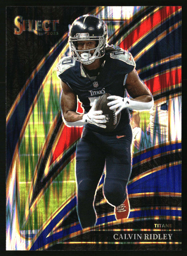 Calvin Ridley 2025 Panini Select #225 Red and Blue Prizm Shock